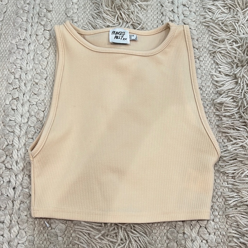 Princess Polly beige tank top size 0